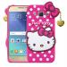 Beingstylish Pink Silicone Hello Kitty Back Cover Case For Samsung Galaxy Core 2