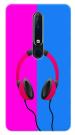 MobiEra Nokia 6.1 Multicolor Simple Headphone Design Plastic Hard Case Cover