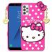 Fastship Rubber Hello Kitty with Golden Latkan Case Back Cove Perfect Fit for SAMSUNG A32 4G - SM-A325F - Pink