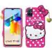 UNILORD Vivo T1 5G Pink Rubber Holster 3D Cute Hello Kitty Back Case Cover