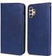 Unistuff Faux Leather Back Case Flip Cover for Samsung Galaxy M32 5G with ID Card Slot | Foldable Kickstand | 2 Card Slot | 1 Cash Slot - Executive Blue, 65067
