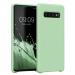 LIRAMARK Liquid Silicone Soft Back Cover Case for Samsung Galaxy S10 (Mint Green)