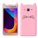 Richburg Pink Rubber Billi Cartoon Ear Design Shockproof Back Case For Samsung Galaxy J7