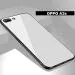 Zybux Oppo A3s White Glass and Silicon Mobile Back Cover