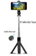 BOPUD Bluetooth Selfie Stick Flexible Handheld Selfie Stick Stand with Wireless Remote and Portable Tripod Stand With Mobile Clip Holder & BT Remote Best Use for Make Videos stand for online classes Holder