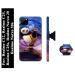 BUDDHU Panda Printed Hard Back Case with Mobile Holder, Pop socket for Realme C12, Realme C25, Realme C25s, Realme Narzo 20, Realme Narzo 30a