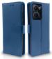 Balkans Vivo Y16 Flip Case Leather Finish | Inside TPU with Card Pockets | Wallet Stand and Shock Proof | Magnetic Closing | Complete Protection Flip Cover (Blue)