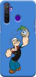 CustomEra Realme 5 Multicolour Spinach Cartoon Design Polycarbonate Hard Case Back Cover