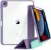 ProElite Hybrid Detachable Magnetic Case Cover for Apple iPad Pro 11 inch 2022/2021 4th/3rd Generation with Pencil Holder, Lavender [Transparent Back]