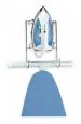 SARAH Premium Wall Mountable Stainless Steel Ironing Board & Cloth Iron Holder/Stand/Organizer