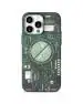Treemoda Green Glow In Dark Radium Electric Circuit Magsafe Case for iPhone 14 Pro Max.