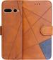 SUPER-ME Google Pixel 7 Pro Brown Leather Dual Protection Mobile Flip Cover