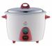 BAJAJ Majesty RCX, 2.8L Rice Cooker, Stainless Steel, White & Red