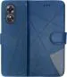 SUPER ME Oppo A 17 Blue Leather Dual Protection Flip Cover