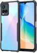 Rakulo Back Cover for Vivo Y21, Eagle Case Hard PC Back Transparent Shock Proof Rubberized Case (Black)