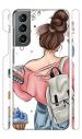 YAPZONE | Designer Back Case Cover for Samsung Galaxy S8 Plus / S8+ | Cool Girl with Books and Bag |