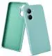 Mr Case Imported Soft Silicon Back Cover Case for Realme C33 | Microfiber Cloth Inside | Rubberised Material -Sky Blue