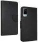 AmericHome Vivo Y53S, V2058 Black Artificial Leather Shock Proof Mobile Flip Cover