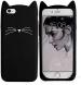 Mcase Black Rubber, Silicon Back Cover For Apple Iphone 6, Apple Iphone 6s (Model - Cat Case - 7466)