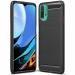 TRIFTY Redmi 9 Power Black Silicone Original Shockproof Armor Brushed Silk Carbon Fibre Textured TPU Case Cover