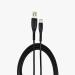 Ridge RDC009 PREMIUM BREADED WITH METAL SHELL 1.2 m COPPER Micro USB Cable (Compatible with Universal for all smartphones, Black, One Cable)