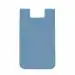 ClickCase Silicone TPU Metro/Credit Card Holder for Back of Mobile or Case,Stick on Phone Back Adhesive Dual Pocket Wallet For All Smart Phones (Sky Blue)