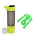 Bs Spy UNO Skipping Rope Leakproof Bottle Sipper Protein Shaker For Man Woman Green 500 ml