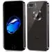 Trifty iPhone 7 Plus New CD Chrome Back Cover with Ring Logo Cut Pattern Electroplating Logo View Cover Compatible with Apple iPhone 7 Plus (Black)