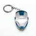 Gabbar All Marvel Series Key Ring with Electric Rechargeable Lighter (Iron Man Face Blue Silver)
