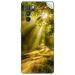 GADGETSWRAP Printed Vinyl Skin Sticker for Oppo Reno 6 Pro - sun rays through the forest trees road