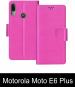 Sbms Motorola Moto E6 Plus Pink Artificial Leather Shock Proof Flip Cover
