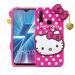 Clickaway Back Cover Vivo Y17 Soft Silicone 3D Cute Cat Printed Hello Kitty Vivo Y17 (Pink)