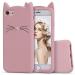 Lejaao Apple iPhone 5S Cute Cat Ear Rose Gold Polycarbonate, Thermoplastic Polyurethane Mobile Back Cover (16 x 7.5 x 0.9 cm)