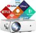 AAO YG430 Full HD Projector for Home 4K Android Smart Projector WiFi Bluetooth Builtin Apps 5000 Lumens