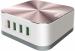 Unix 5 A Multiport Mobile 8 USB Multi USB Charger Is For Desktop Or Office Charger with Detachable Cable  (Rose Gold)