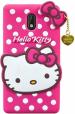Aviaaz Nokia 6.1 Plus Soft Rubberized TPU Girls Kitty Pink Silicon, Rubber Back Cover