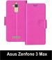 Sbms Asus Zenfone 3 Max Pink Artificial Leather Shock Proof Flip Cover