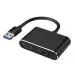 Microware USB 3.0 TO DUAL HDMI Female Adapter for Headphones, Monitors