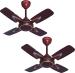 ACTIVA Galaxy-1 High Speed ( 24 Inch ) 850 RPM 4 Blades (600 MM) Ceiling Fan Pack of 2 ( DECO BROWN )