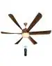 KUHL Platin D6 1500 MM 6 Aerodynamic Blades Reverse Mode Celling Fan, Brown