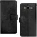 Juberous Vintage Flip Case Cover for Samsung Galaxy J7 Nxt Leather | Inner TPU | Foldable Stand | Wallet Card Slots - Black