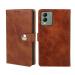 Fastship Vivo V2310 / Vivo_Y17s Flip Cover | Full Body Protection |Back TPU Wallet Stylish Button Magnetic Book Cover Leather Flip Case for Vivo Y17s - Executive Brown