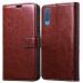 RUPELIK Samsung A7 2018 Vintage Leather flip Case Cover| Inside TPU with Card Pockets Wallet Stand Magnetic Closure 360 Degree Complete Protection Vintage Flip Cover for Samsung A7 2018 - Brown