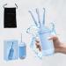 PORCLEAN NATURAL DISINFECTION WASH 301 Water Flosser | Compact & Light Weight | 180 ml Tank Capacity with 3 Modes & 3 Nozzle Tips | 12 Months Warranty | Rechargeable & Water Proof Dental Flosser with Storage Bag (Blue)