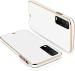 Clickaway Vivo Y20I Back Cover Gold Electroplating Transparent Chrome Raised Edges Super Soft-Touch Bumper Case (White)