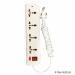 LIVE TECH PS07 White ABS Virgin Plastic Power strip with 4 Sockets (B083Q44144)