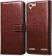 Cloudza Lenovo Vibe K5 Plus Brown Thermoplastic Polyurethane Mobile Flip Cover