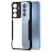 Fashionury Ultra-Hybrid Crystal Clear Back Cover Case for Samsung Galaxy A15 5G | Shockproof Design | Total Camera Protection | Transparent Back (PC & TPU) Samsung A15 5G (Black Bumper)