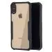 LIRAMARK Transparent Shock Proof Back Cover Case Designed for Apple iPhone Xs Max - Black