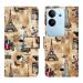 A D Enterprises Brown Tower Flip Cover for Vivo V29 5G | Magnetic Case | Shock Absorbent | Flip Cover Vivo V29 5G
